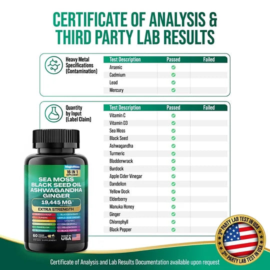 Vitality Boost Duo: Sea Moss 16-in-1 Magic Moss & Shilajit Power ShilaStrength Blend - Energize Your Life!