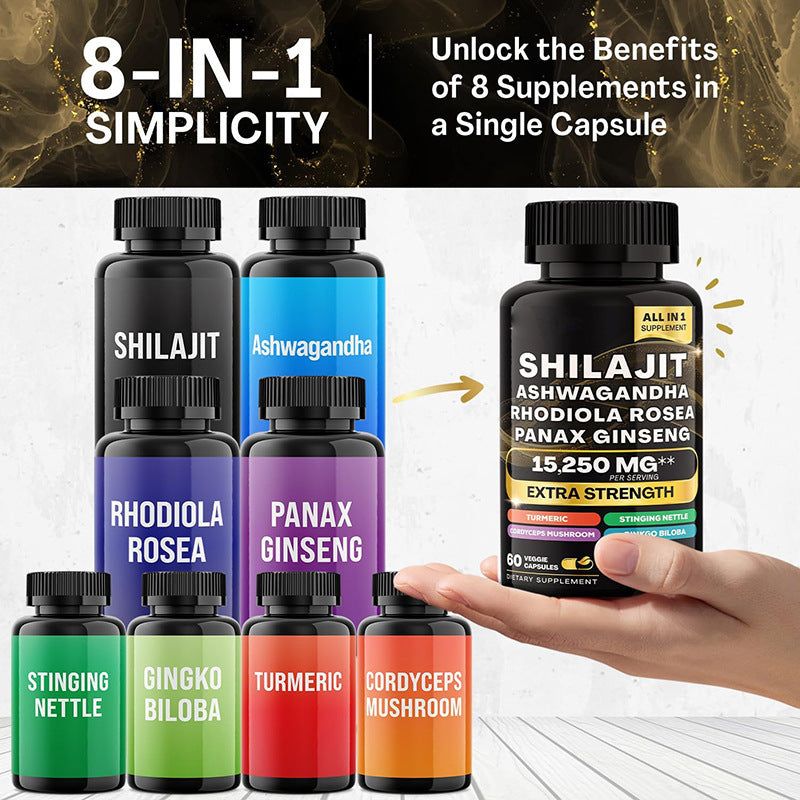 Shilajit Ashwagandha Rhodiola Rosea Panax Ginseng