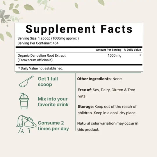 Organic Dandelion Root Powder