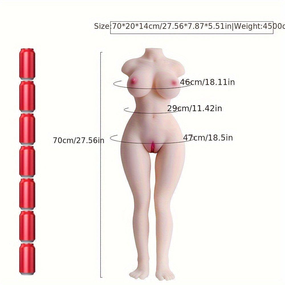 
                  
                    1pc Sex Doll With Legs For Female Body, Silicone TPE Male Sex Dildo With Vagina, Sex Doll For Adults For Men With Chest, Realistic Soft Sex Doll, Adult Male Sex Toys
                  
                