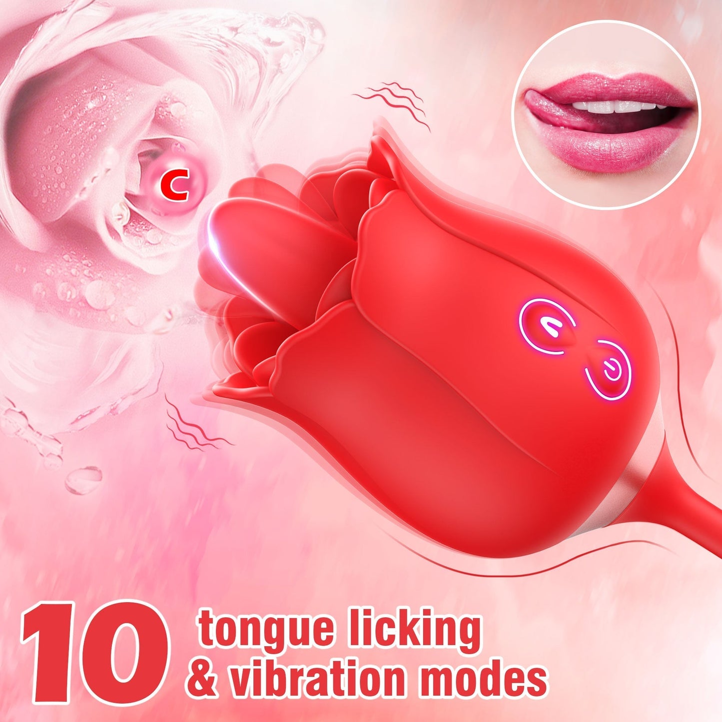 
                  
                    Rose Sex toy with Licking Function & Thrusting Dildo Vibrator
                  
                