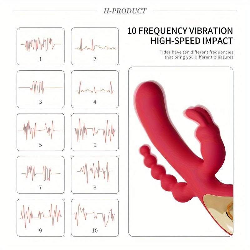 
                  
                    1pc Rabbit Vibrator Anal Beads, Rechargeable G-spot Clitoral Stimulator, 10 Vibration Modes, Vaginal Massager, Vibrating Anal Butt Plugs, 3 In 1 Sex Toy For Women, Adult Supplies Sex Couples Games
                  
                