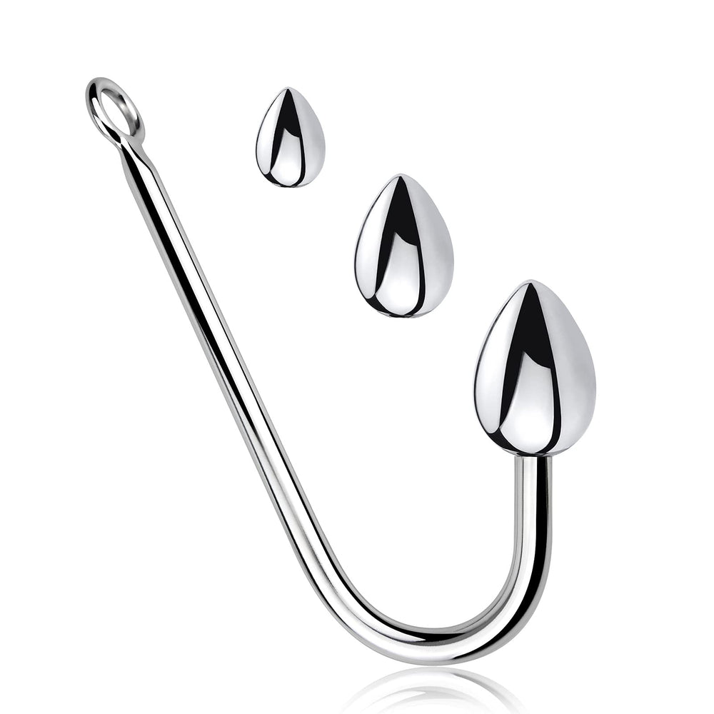 Joysides Stainless Steel Anal Hook with 3 Balls